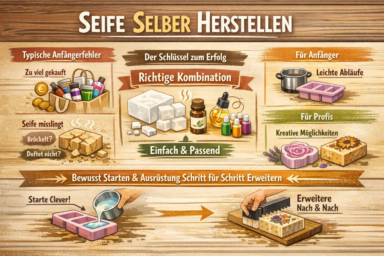 Material und Zubeh&ouml;r zum Seife selber herstellen